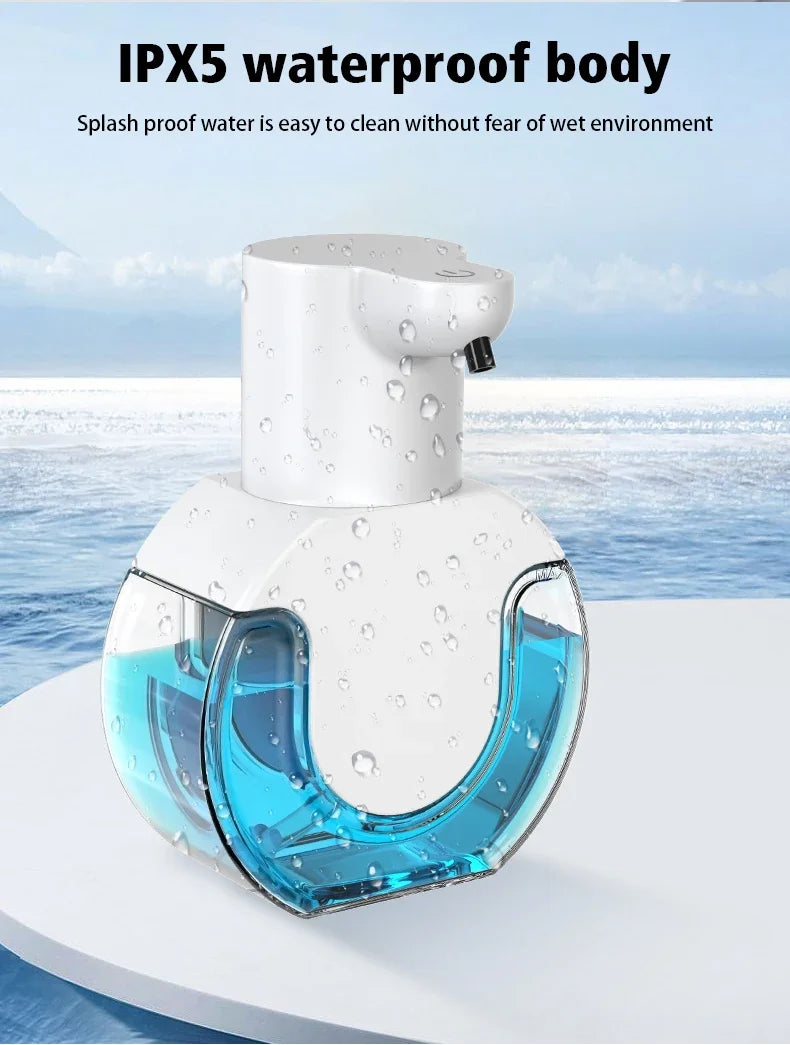 Dispensador automático de jabón de 420 ML, sin contacto, botella de desinfectante de manos con sensor infrarrojo, dispensador de jabón montado en la pared para baño