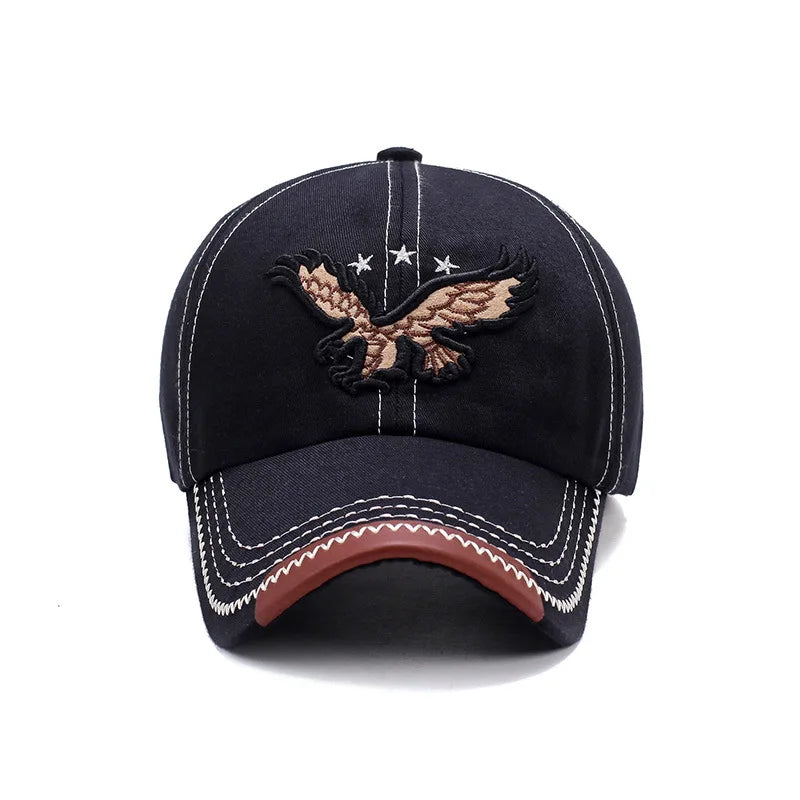 Hats Men'S And Women'S'S Four-Season Shade Baseball Cap Eagle Embroidery Korean Version Trendy Casual Couple Sunscreen Sun Hat