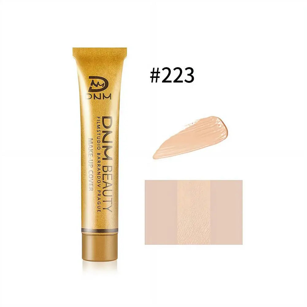 30g Small Gold Tube Concealer Liquid Foundation Makeup Waterproof Lasting Cover Acne Mark Scar Tattoo Super Coverage Concealer
