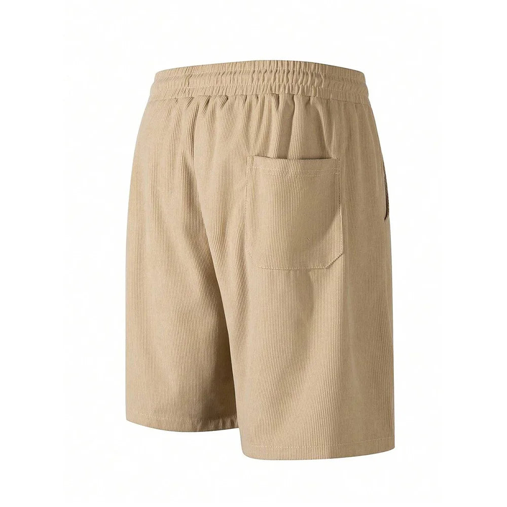 Summer Men Corduroy Sweatpants Casual Shorts Men'S Beach Shorts Basketball Short Trousers Solid Color Label Sportswear Men