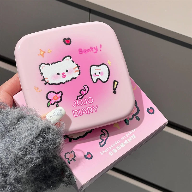 Large Capacity Matte Makeup Pressed Powder Waterproof Oil Control Concealer Full Coverage Brighten Skin Tone Setting Powder 20g