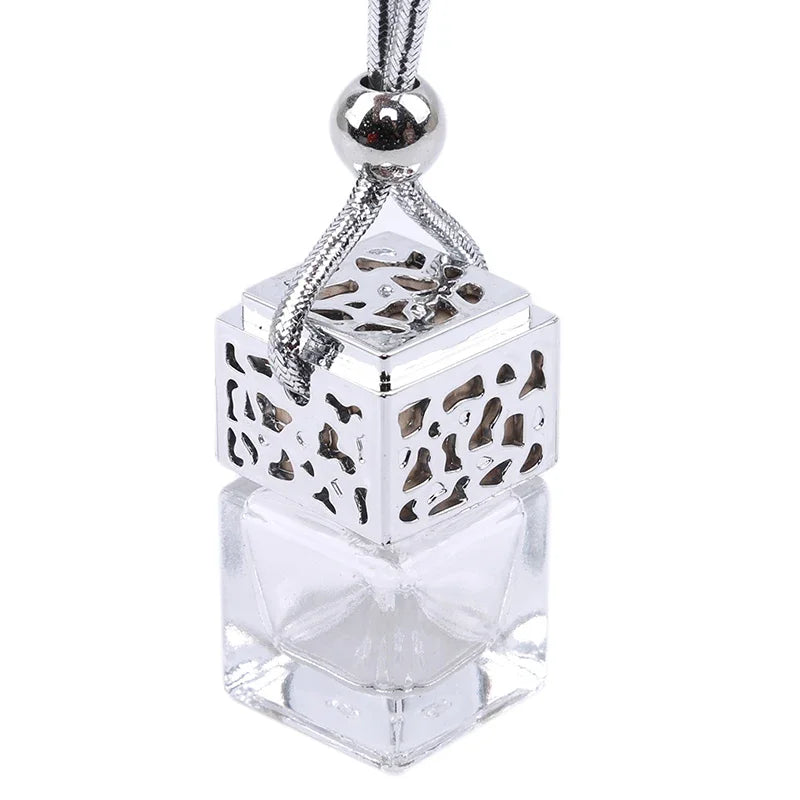 Air Freshener Ornament Perfume Bottle Pendant Essential Oils Auto Car Perfume Bottle Hanging Glass Bottle Car-styling