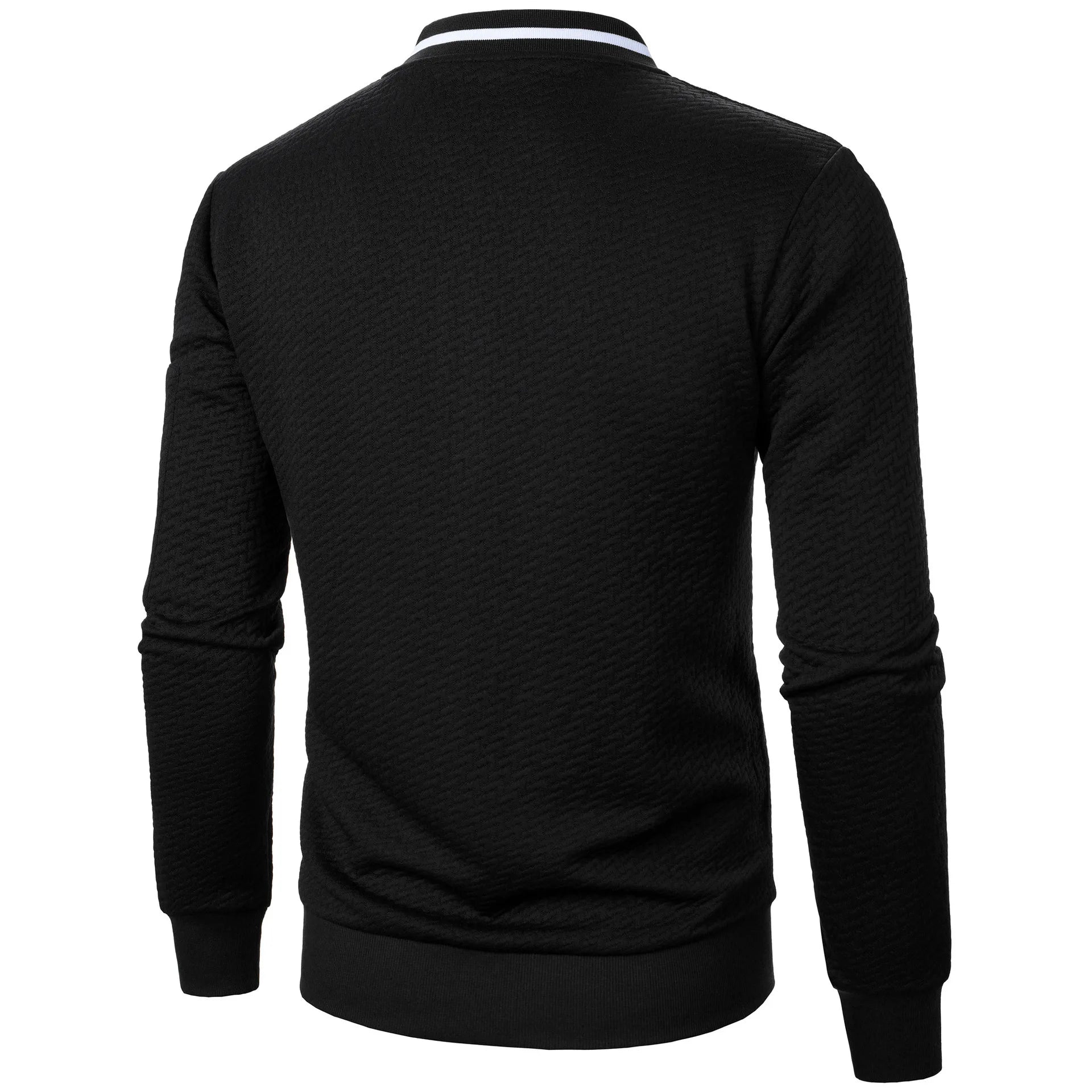 New Men's New Zip Stand Collar Sweatshirt Jacket Men's Casual Jacquard Cardigan Sweatshirts Baseball Jackets Men Clothing