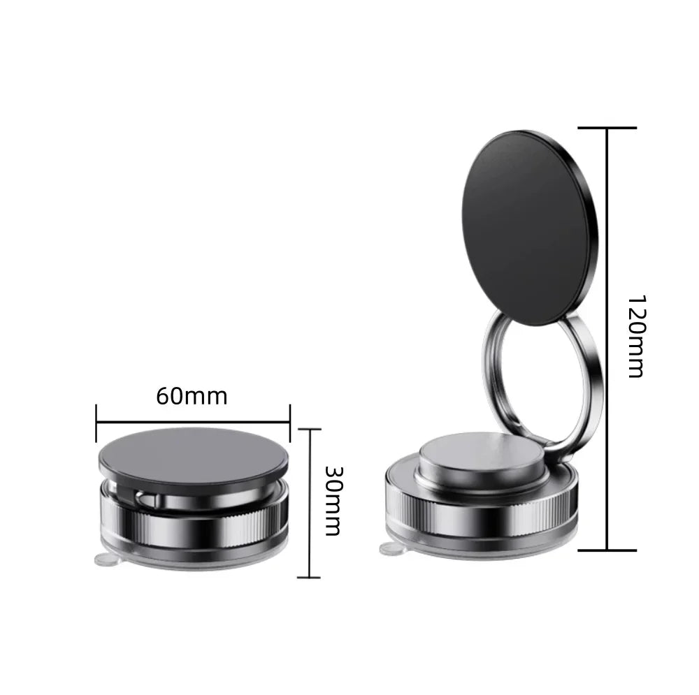 2026 New Vacuum Magnetic Phone Holder for Car - Suction Cup Phone Mount for MagSafe, 360° Rotatable Portable Strong Magnet Stand