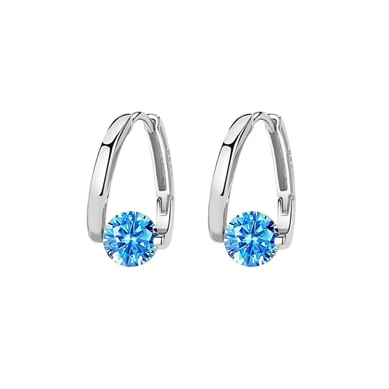 Korean Fashion Zircon Drop Earrings For Women'S Jewelry 2026 Trending New Luxury Women'S'S Geometric Hoop Earrings Pendientes Gifts