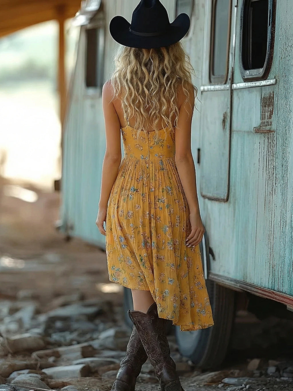 Women V Neck Sleeveless Floral Print Midi Dress Asymmetrical Hem Flowy Dress For Casual Holiday Party Occasion