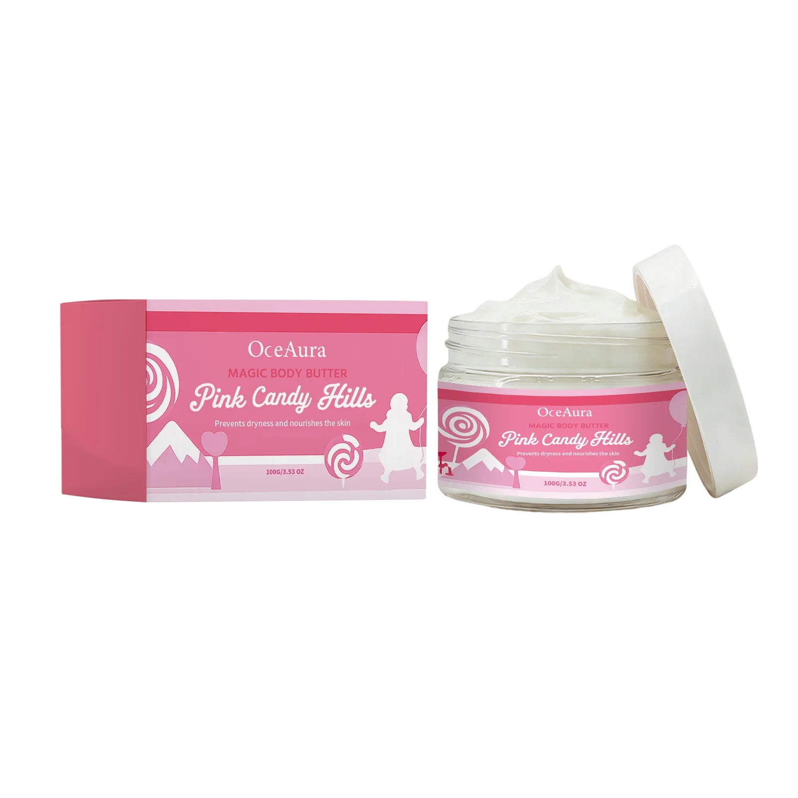 Pink Candy Scented Essential Oil, Pink Sugar Body Moisturizing Cream, Lightly Fragrant, Convenient Daily Essential Oil