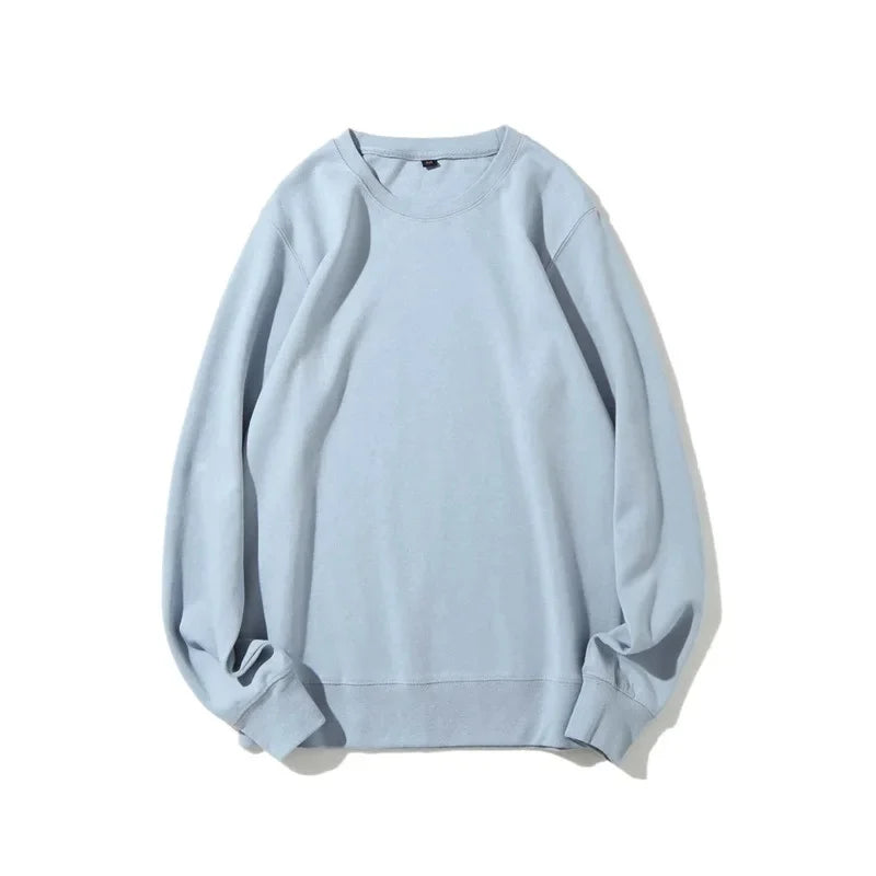 Silver Fox Velvet Pullover Sweatshirt - Loose Fit Long Sleeve Round Neck