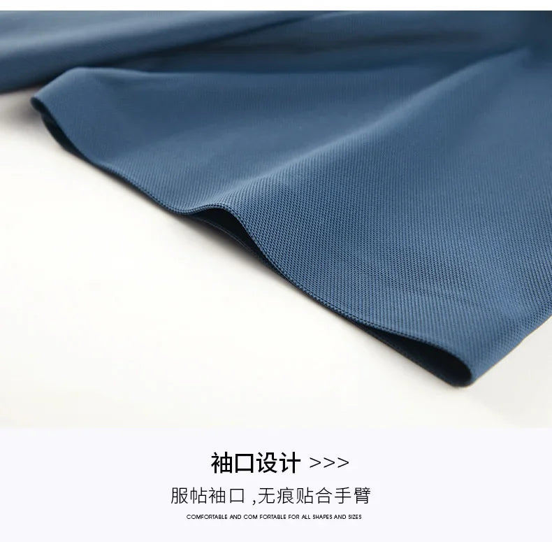 Summer Ice Silk Quick Drying Loose Polo Shirt Middle Aged Men's Solid Lapel Button Simple Versatile Casual Thin Short Sleeve Top