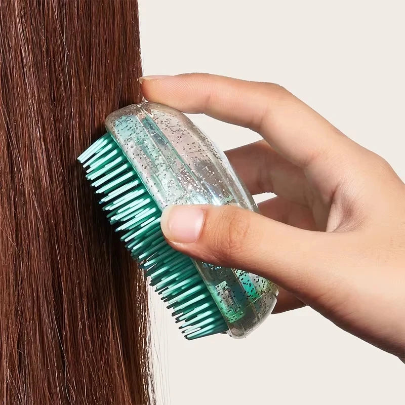 1PCS Portable Egg Shape Detangling Hair Comb Soft Scalp Massage Hairbrush Shining Beauty Styling Tool for Salon