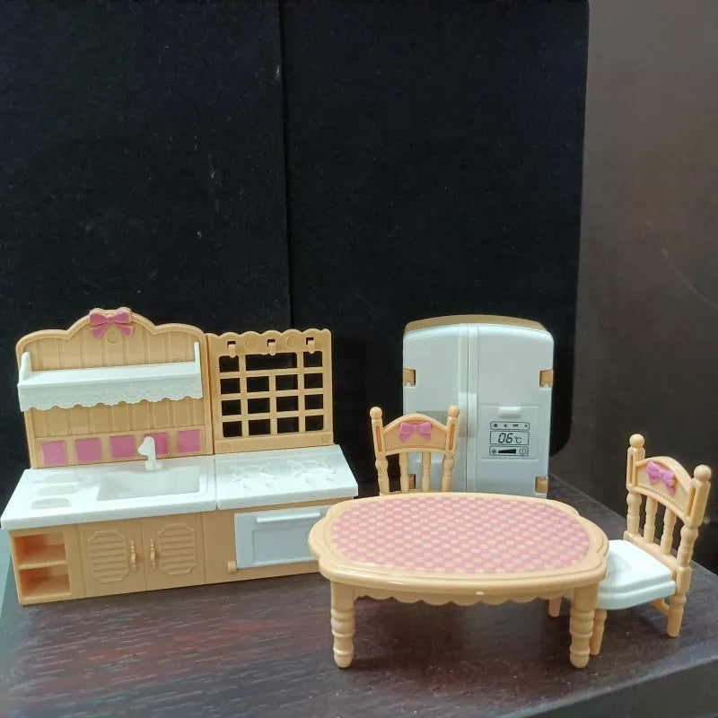 Hot Sale 31 Items / Lot Miniature Dollhouse Furniture Kitchen Sofa Table TV Bed Living Room Bathroom Set For Dolls Best DIY Gift