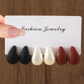 Minimalist Thick Water Drop Earrings Fashion Smooth Matte Surface CCB Stud Earrings Women's Daily Versatile Date Party Jewelry