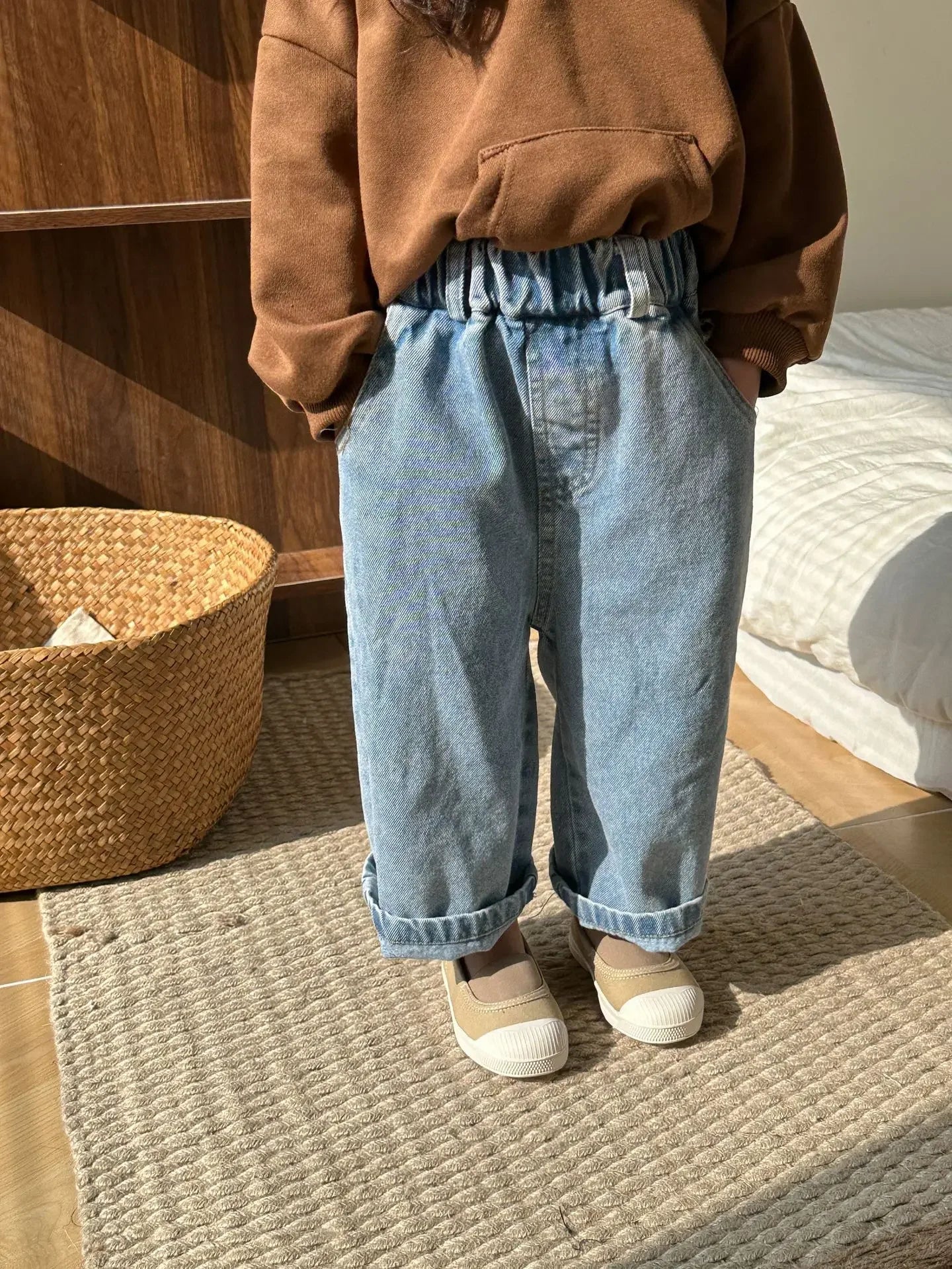 Kids Denim Wide Leg Jeans All Season Comfort For 1 To 10 Years Casual Everyday Wear