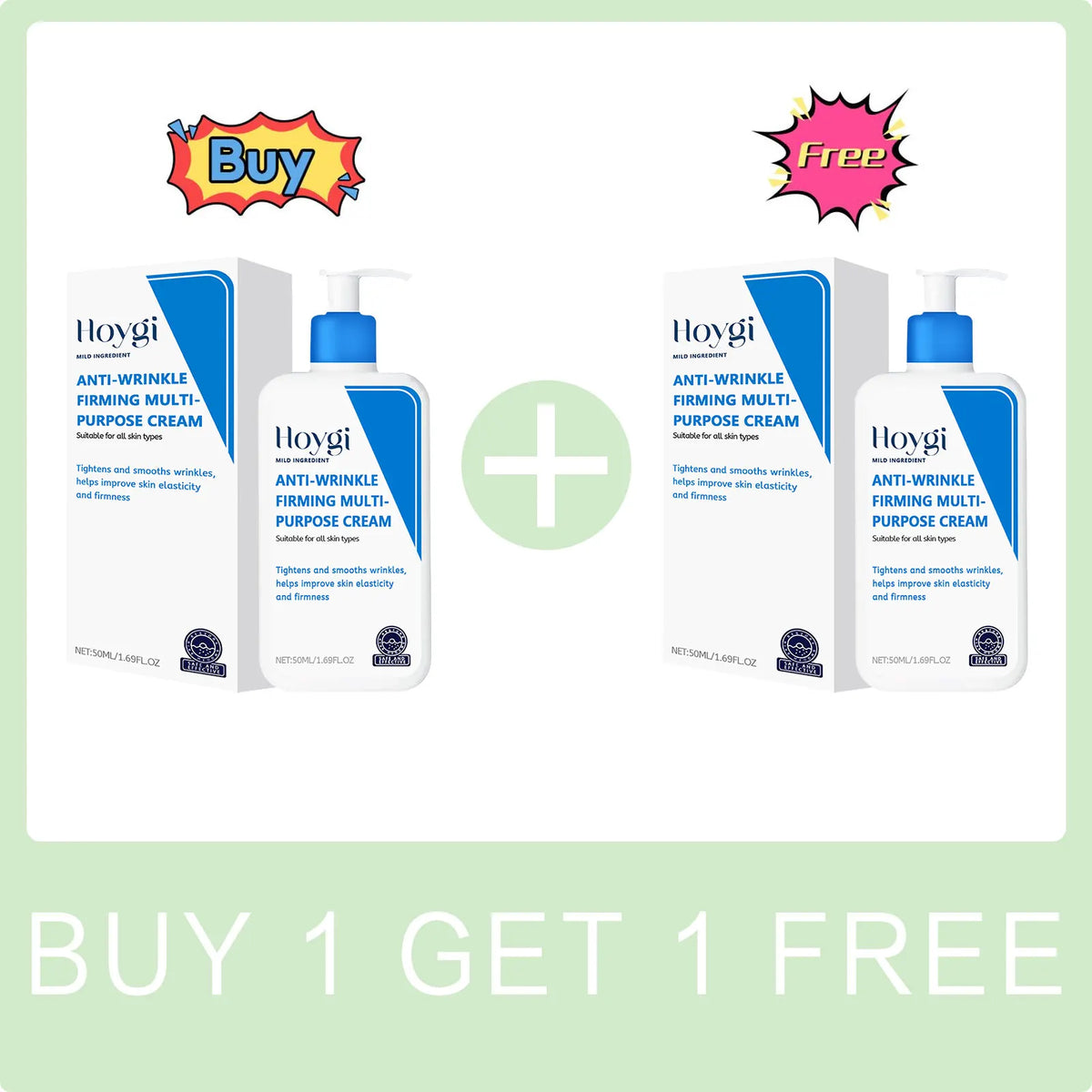 Hoygi Hyaluronic Acid Anti-Wrinkle Face Cream - 50ml
