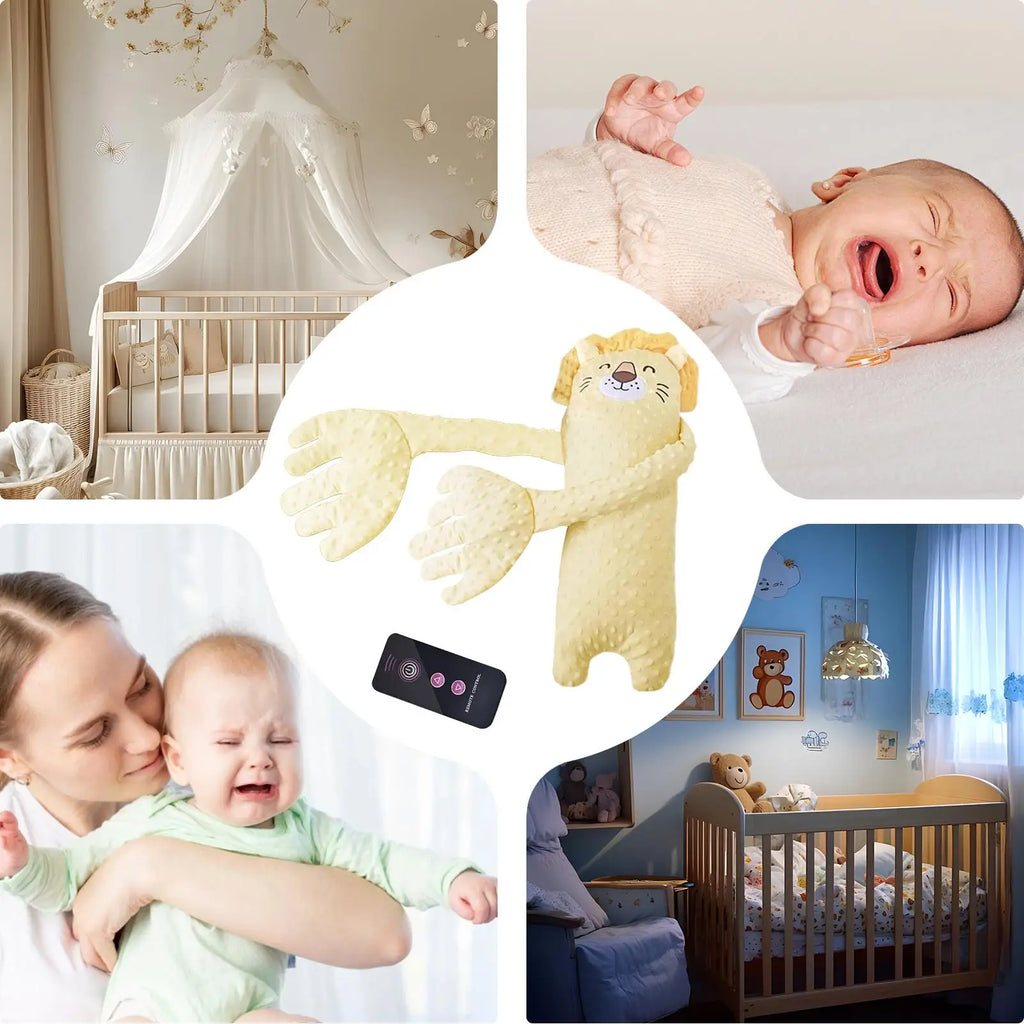 Patting Hand for Baby Sleep Patting Sleeping Pillow Baby Back Patter for Sleep Remote Control Animal Shape Nursery Decor Startle