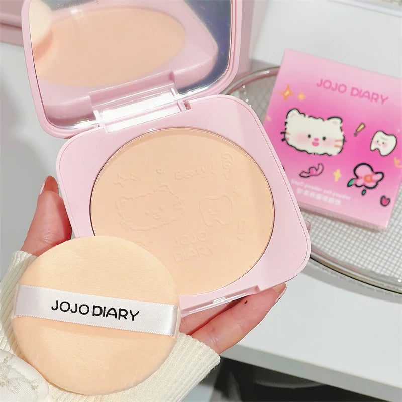 Large Capacity Matte Makeup Pressed Powder Waterproof Oil Control Concealer Full Coverage Brighten Skin Tone Setting Powder 20g