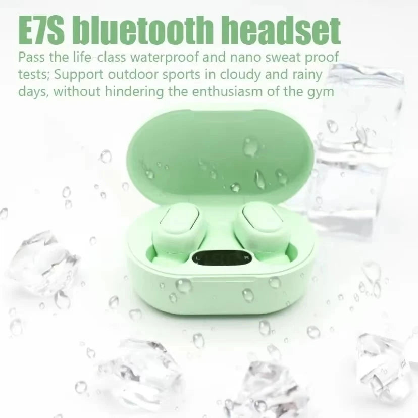E7S TWS Wireless Headphones Bluetooth Earphone Control Sport Headset Waterproof Microphone Music Earphone Work On All Smartphone