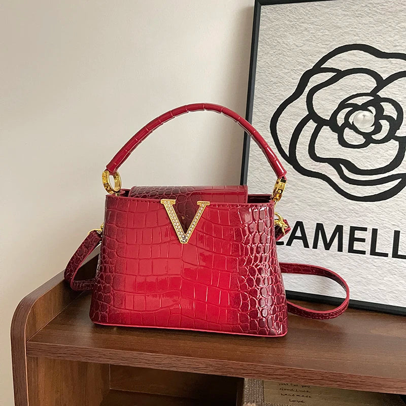 Mom' Bag Luxury Brand Ladies Messenger Bag In Leather - Famous Designer Elegant Tote Bag Popular Classic Design