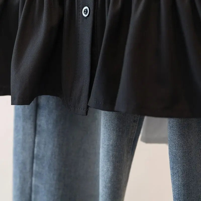 200 Pounds Plus Size Elastic Waist Office Lady Trend Shirt And Blouse Solid Color Top Women Clothing V-neck French Chic Basics