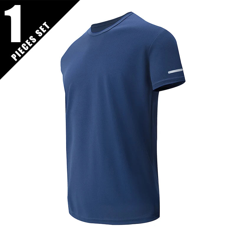 Men's Printed Quick-Dry Sports T-Shirt - Casual Fitness Tee