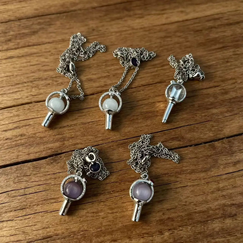 BT21 Clavicle Chain with Diamond Support Rod Series Purple and White Gift Clavicle Chain Daily Travel Accessories