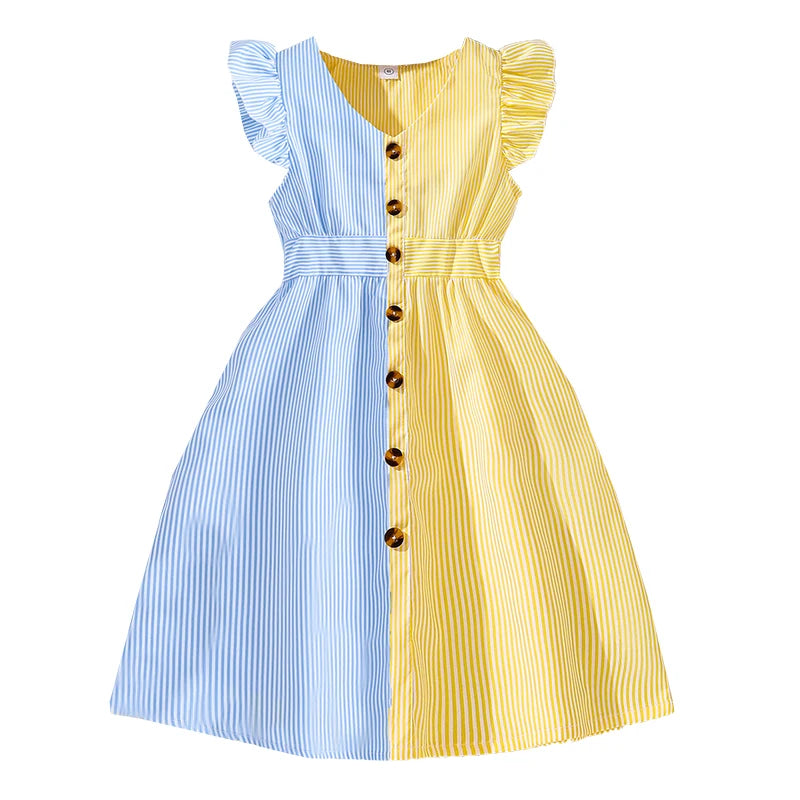 Girls Sweet A-Line Sleeveless Dress