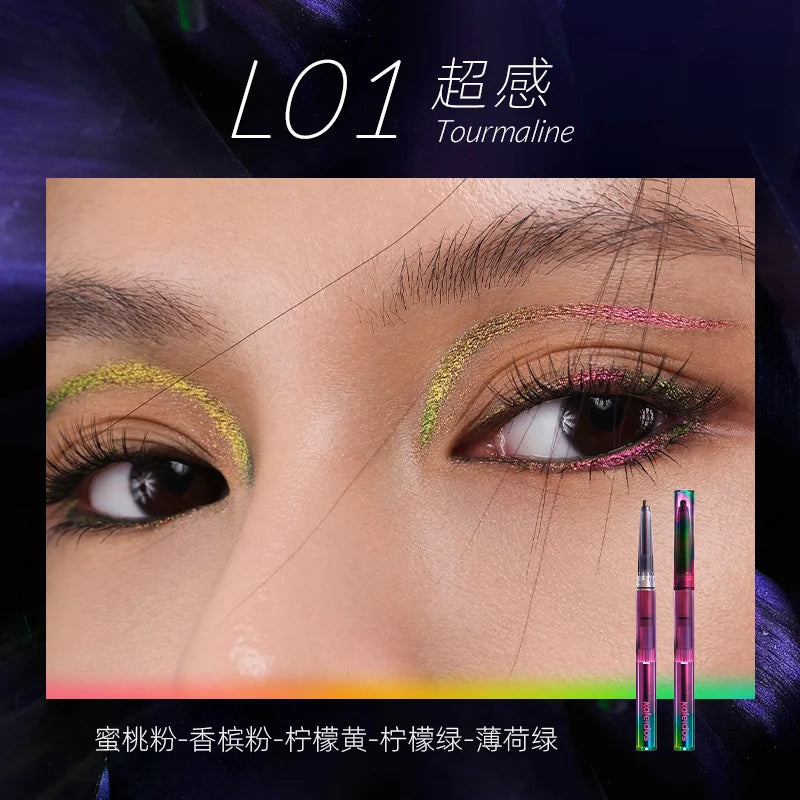 Kaleidos Eyeliner Gel Pencil Waterproof Chameleon Colour Long Wear Glitter Metallic Eye Shadows Pen Eye Liner Stamp Makeup
