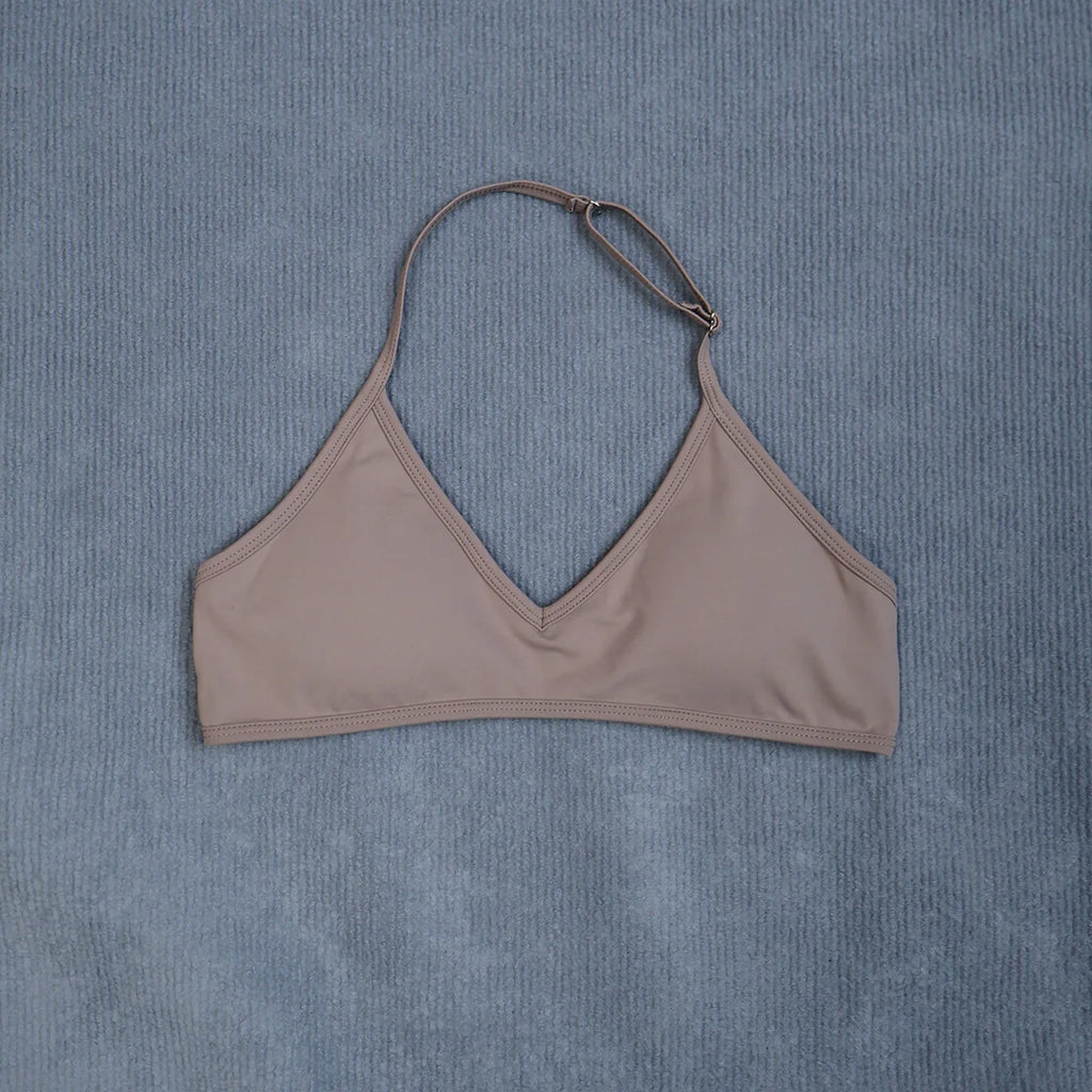 Women's Summer Halter Neck Padded Sports Yoga Bra Shock Absorption Support Backless Crop Top for Outdoor Running And Gym