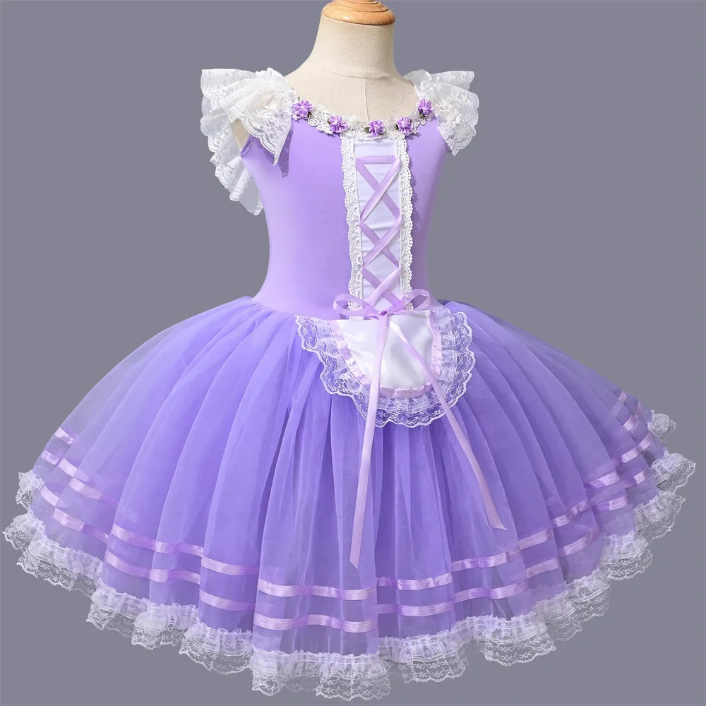 Girls Clothes Ballerine Baby Dresses Vestido Outfit Girl Ballet Leotards Robe Fille Summer Kids Ballet Dress Tutu Dance Costumes