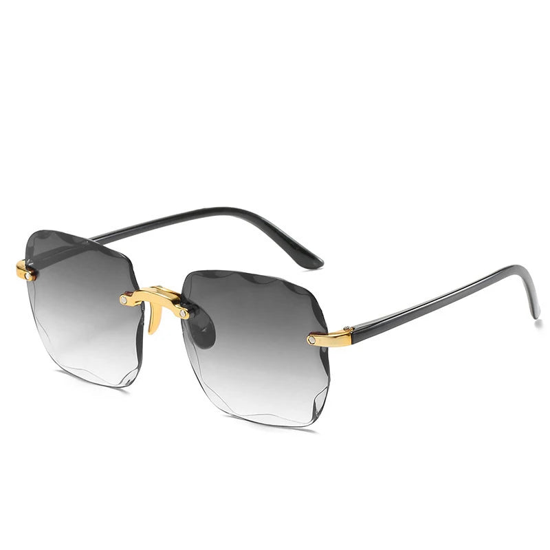 ANLUAN Women's Rimless Square Sunglasses - Gradient UV400