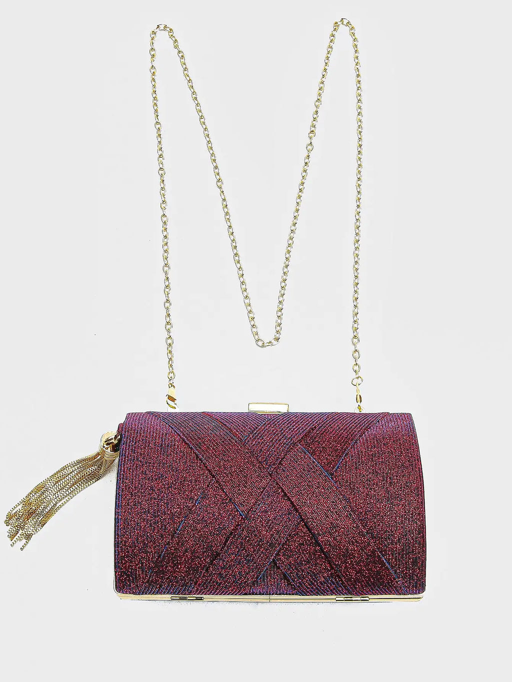 Women Clutch Bag Evening bag Fringed Evening Handbag,Lady Party Wedding Clutch Purse Chain Shoulder Cross Body Bag