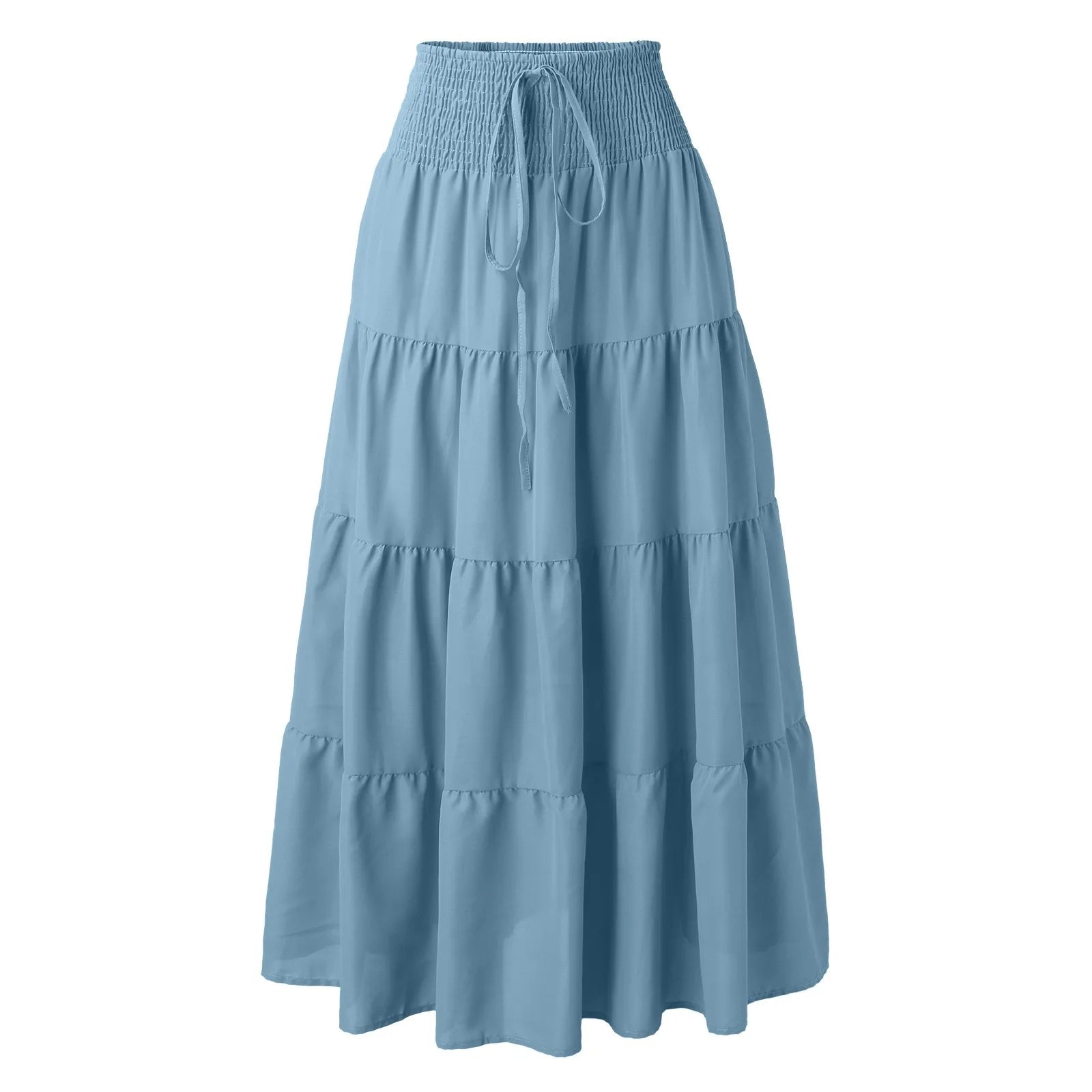 Boho High Waist Maxi Skirt – Flowy A-Line Beach & Casual Style