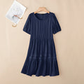 Fashion Summer Sundress ZANZEA Women Casual Short Sleeve O Neck Dresses 2026 Eleagnt Solid OL Work Dress Holiday Pleated Vestido