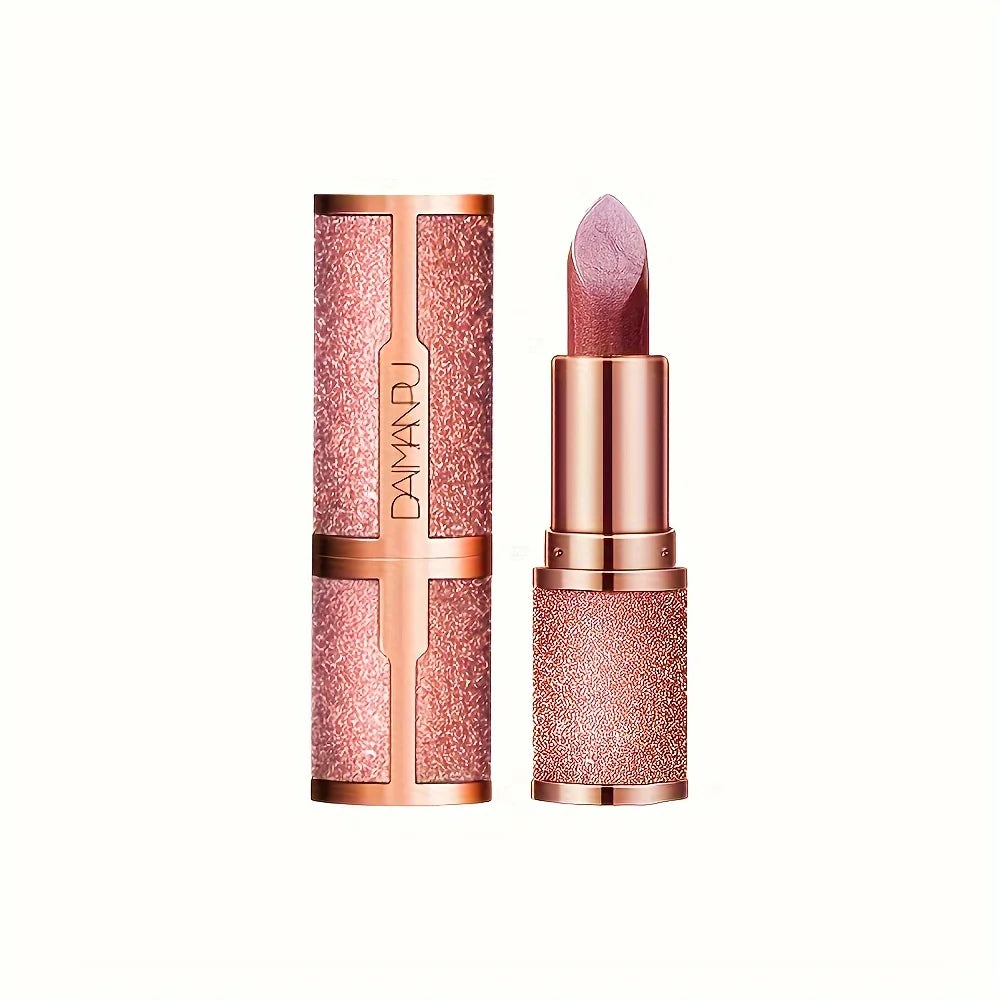 Rose Smoke Powder, Bright Starry Sky, Glossy Velvet Texture, Durable, Make Your Lips Shiny, Waterproof, Anti-Fouling.