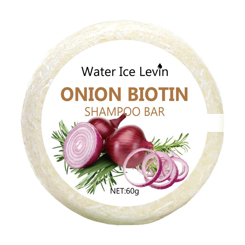 Water Ice Levin Onion & Biotin Shampoo Bar - 60g, Rosemary Extract