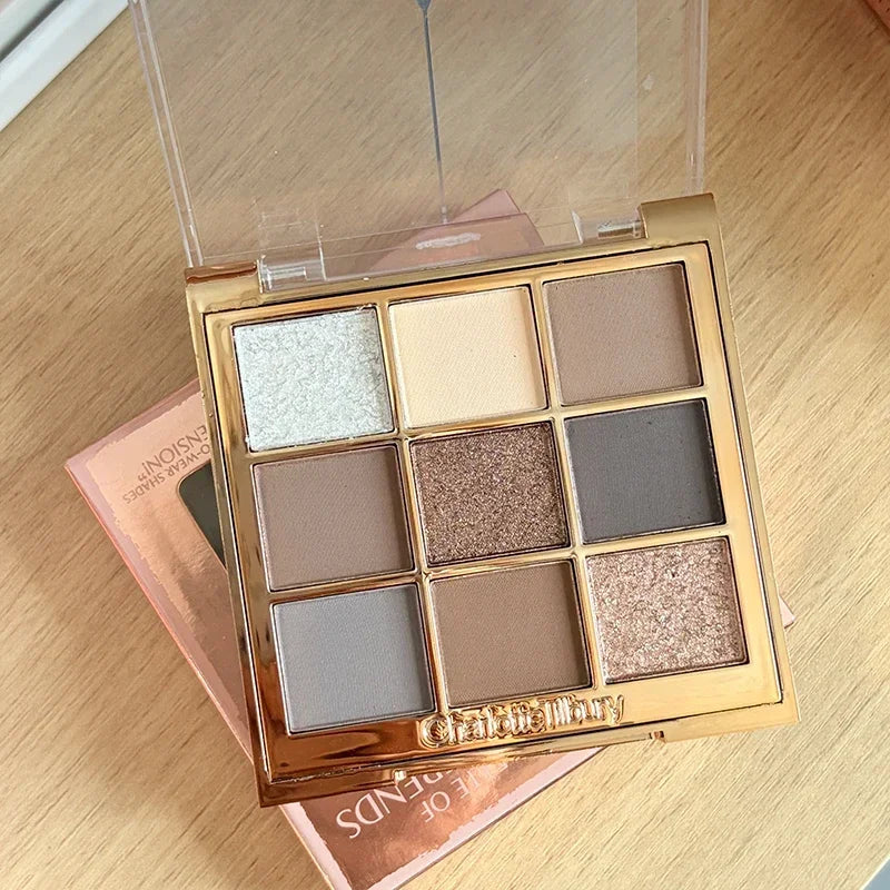 CT Nine Colors Eye Shadow Natural Base Makeup Plate of Multi-purpose High Light Eye Shadow Eye Details Cool Lip Gloss Makeup Set