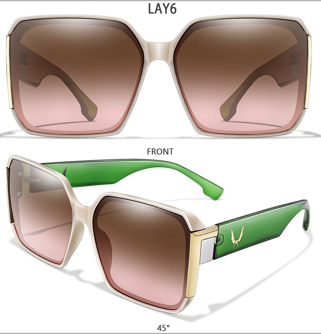 Fashion Sunglasses for Women Casual Square Shades with UV Protection for Daily wearing, Fishing, Driving, Golf, Travel With Box