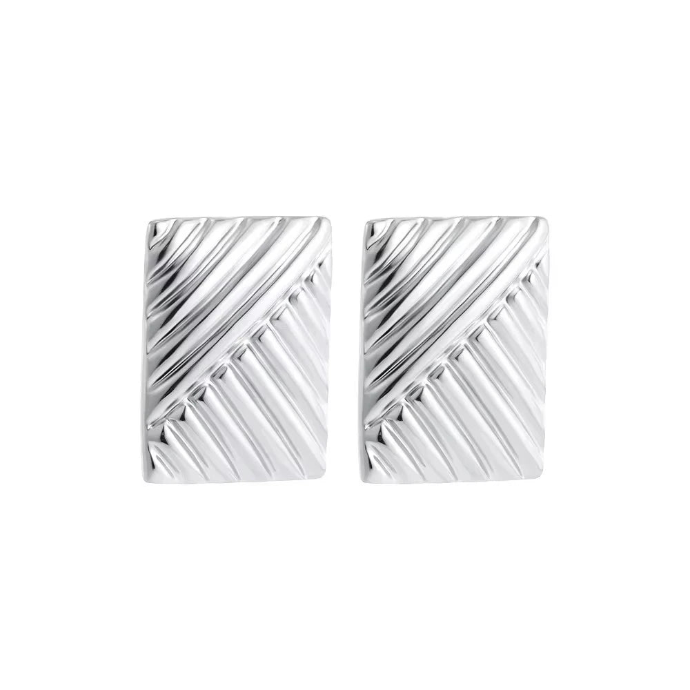 Trendy Stainless Steel Multilayer Circle Twist Knot Earrings For Women'S Texture Mixed Color Gold Plated Statement Earring Bijoux