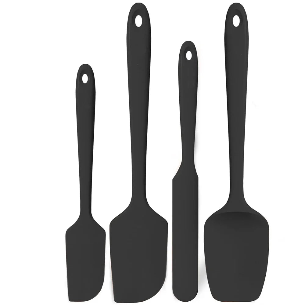 Juego de espátulas de silicona para cocina, espátula de silicona flexible de alta resistencia al calor de 315 °C con mango antideslizante para cocinar, mezclar, hornear, servir y revolver