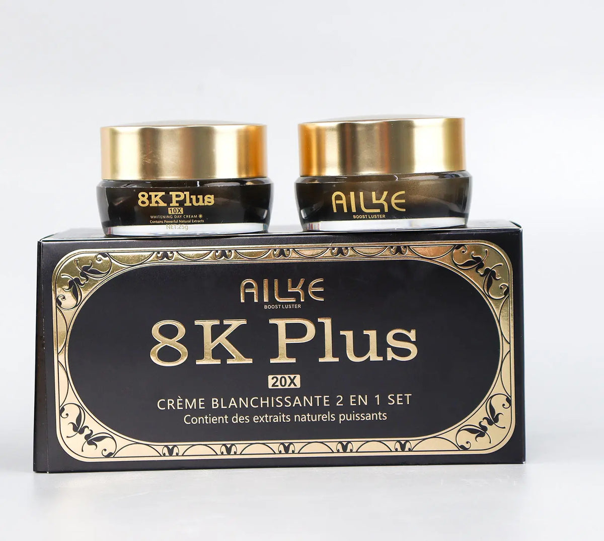 AILKE 10X Whitening Face Cream Set with Serum - Dark Spot Corrector
