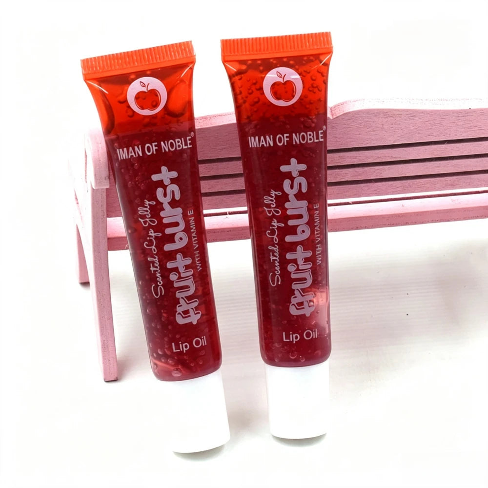 6Pcs Fruit Flavor Lip Oil Set - Moisturizing Plumping Lip Gloss