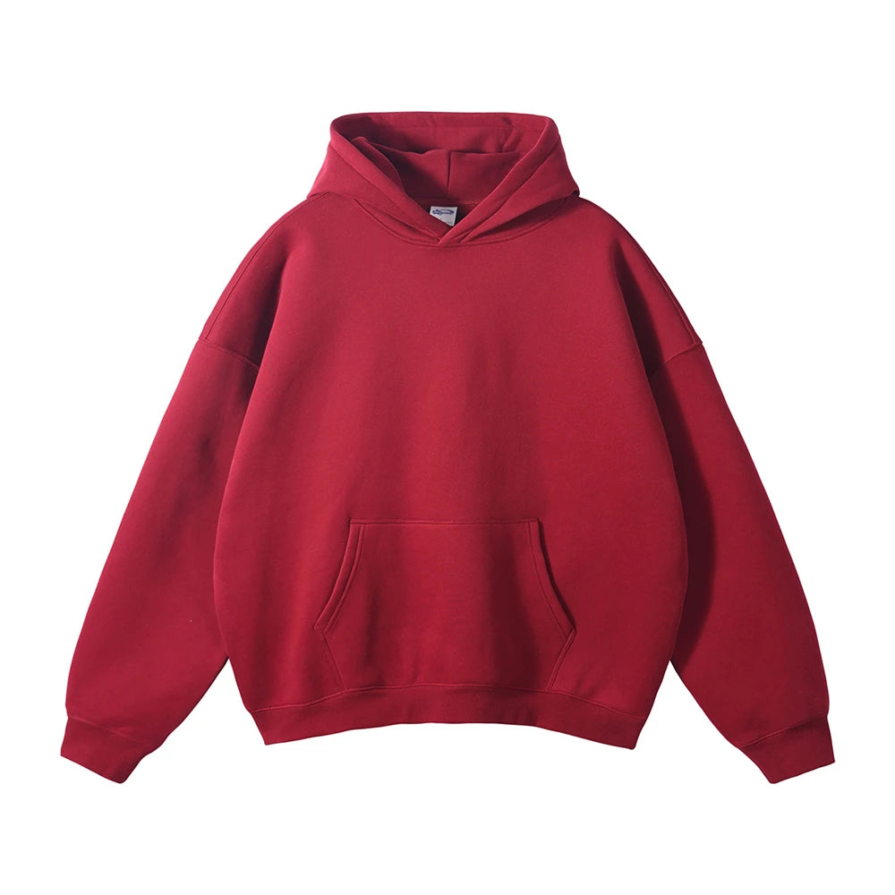 ZODF Men's Unisex Fleece Hoodie - 350gsm Oversized Winter Sweatshirt