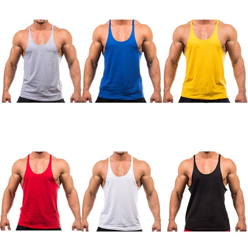 2023 New Bodybuilding Brand Jogger Gym Singlet Training Bodybuilding Tank Top Vest Shirt Sleeveless Fitness Cotton Shirt For Men