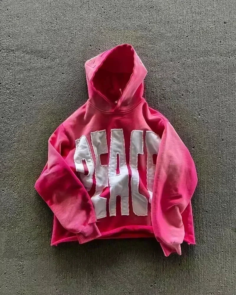Y2K Camouflage Print Pullover Hoodie - Men's Oversized Streetwear