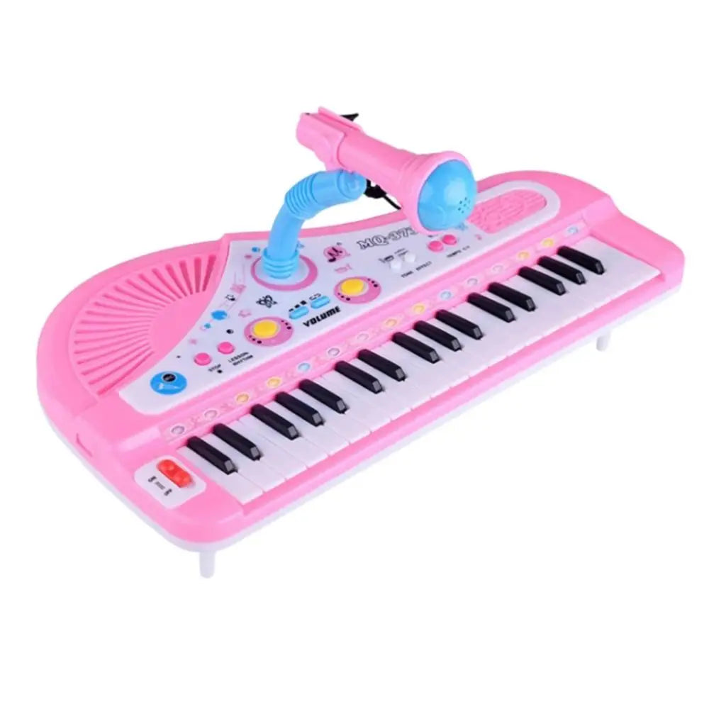 37 Keys Electronic Keyboard with Microphone Interactive Electronic Piano Music Enlightenment Education Children's Piano