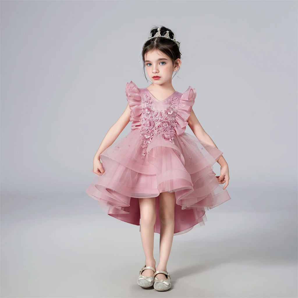 Kids Clothing Children Pageant Wedding Birthday Party Dress Princess Tuxedo Ball Gown Flower Girls' Trailing Dresses