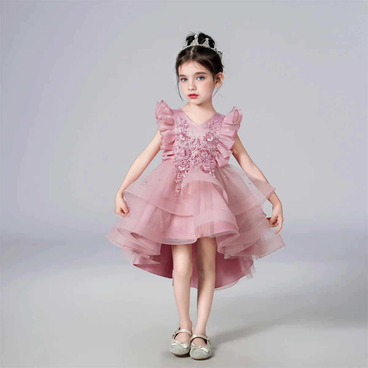 Kids Clothing Children Pageant Wedding Birthday Party Dress Princess Tuxedo Ball Gown Flower Girls' Trailing Dresses