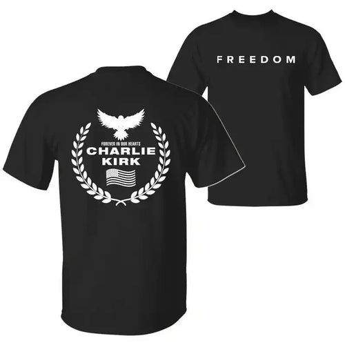 Charlie Kirk Freedom Shirt Patriotic Graphic Tee Tribute For Patriotic Activists Streetwear
