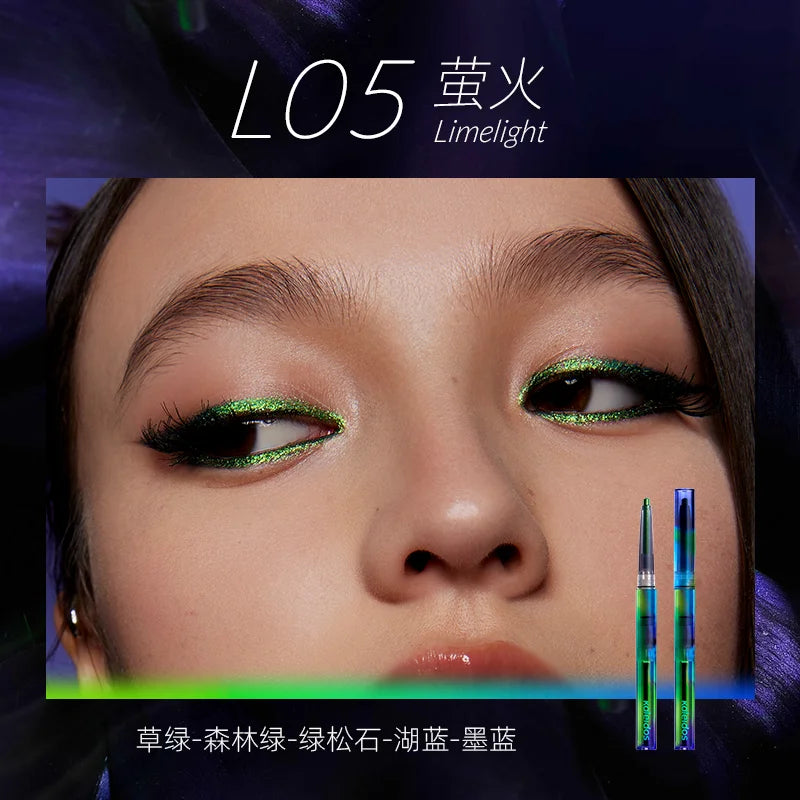 Kaleidos Eyeliner Gel Pencil Waterproof Chameleon Colour Long Wear Glitter Metallic Eye Shadows Pen Eye Liner Stamp Makeup
