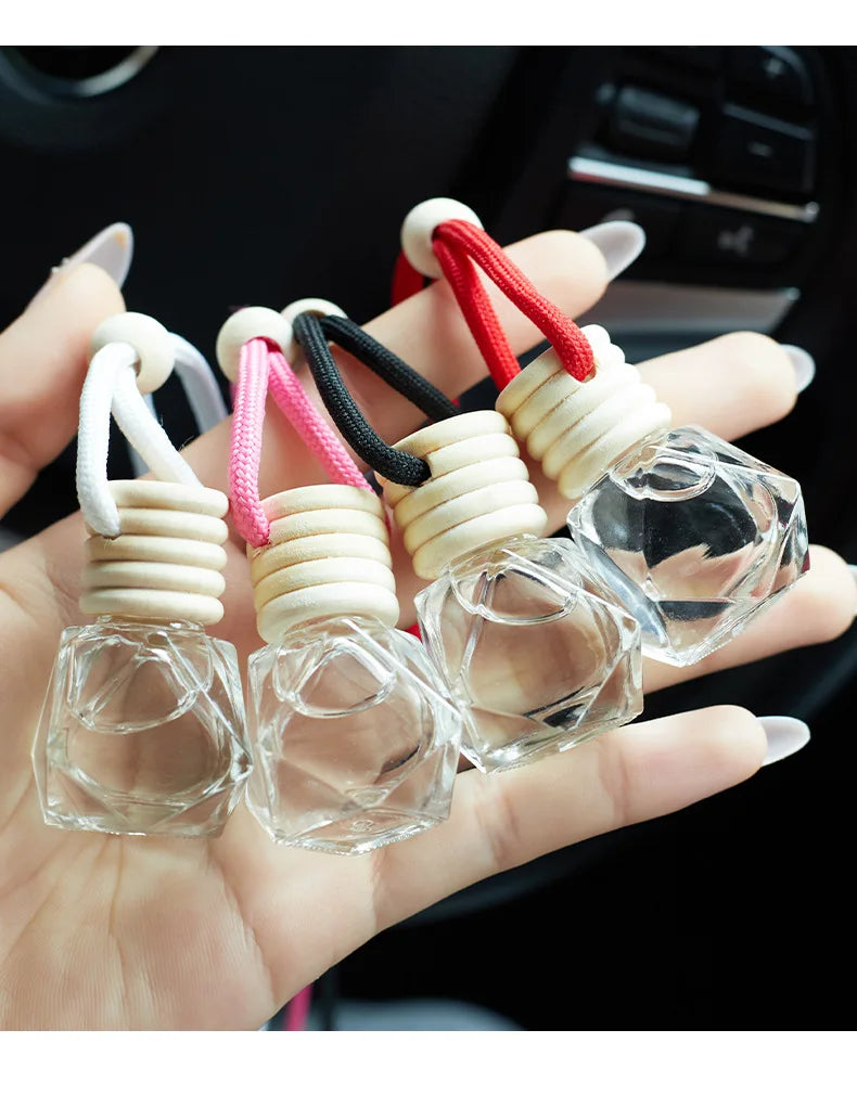 8ML Long Lasting Scent Glass Bottle Air Freshener Keep Charming and Fresh Hanging Car Interior Decoration Perfume Diffuser